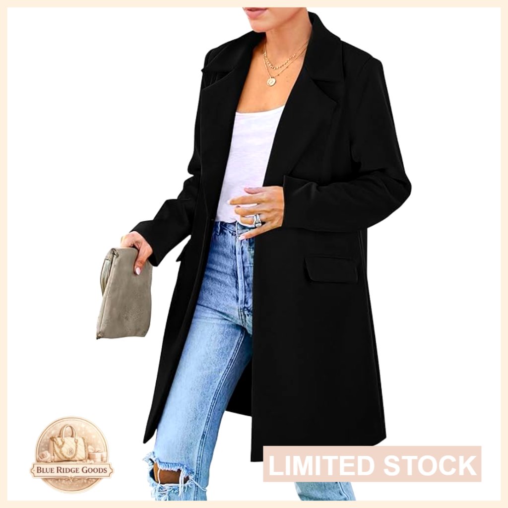 Oversized Blazer Jacket Classic Elegant Chic Business Casual Long Sleeve Lapel